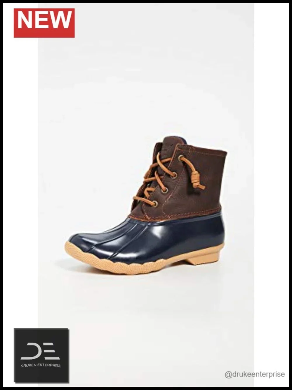 Sperry Saltwater Waterproof Rain Boot Ankle Duck Boot Leather